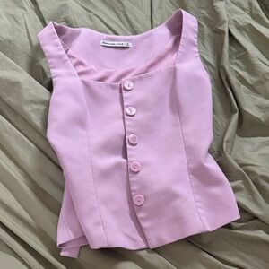 Abercrombie & Fitch Pastel Lilac Button Vest